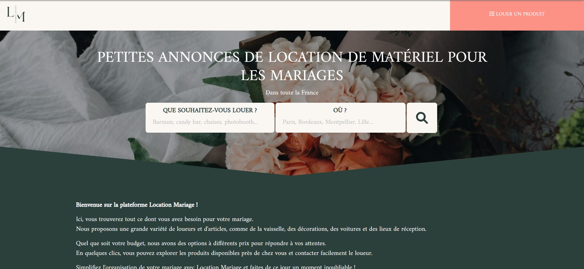 mariage location